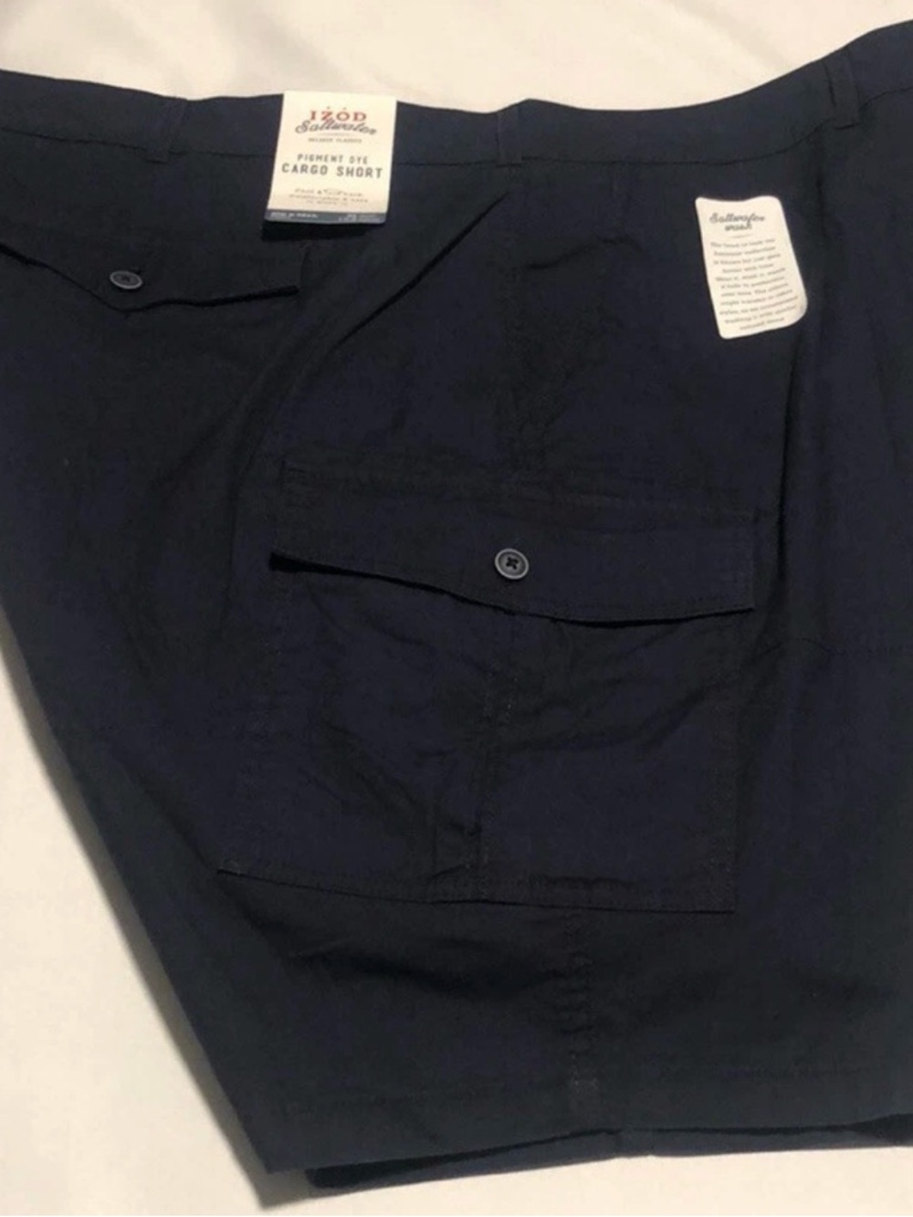 Izod Cargo Shorts Mens 54 Navy